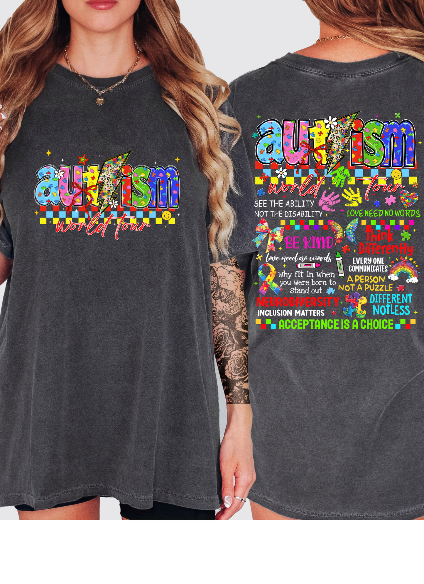 Autism World Tour Front and Back Design