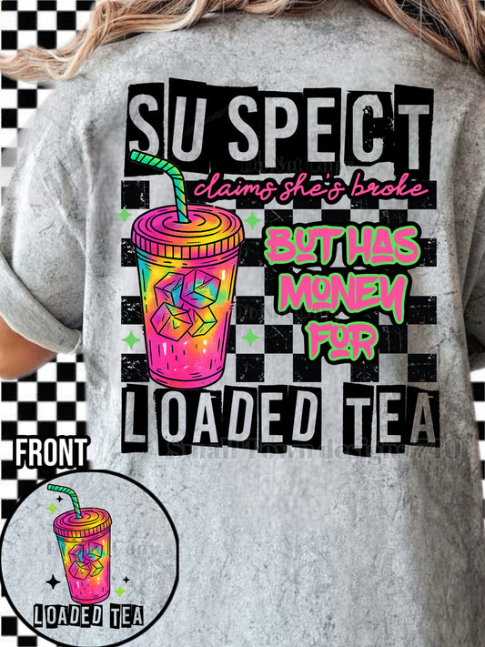 Suspect Claims She's broke but has money for loaded Tea